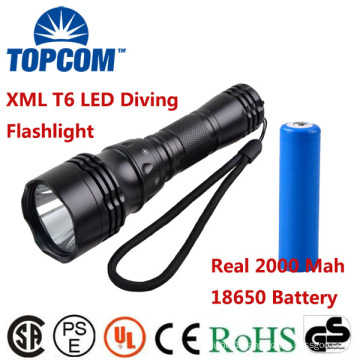 XM-L T6 U2 LED 1800Lm 5 Modes Waterproof Scuba Diving Flashlight Underwater Waterproof Submarine Light Lamp Flashlight Torch